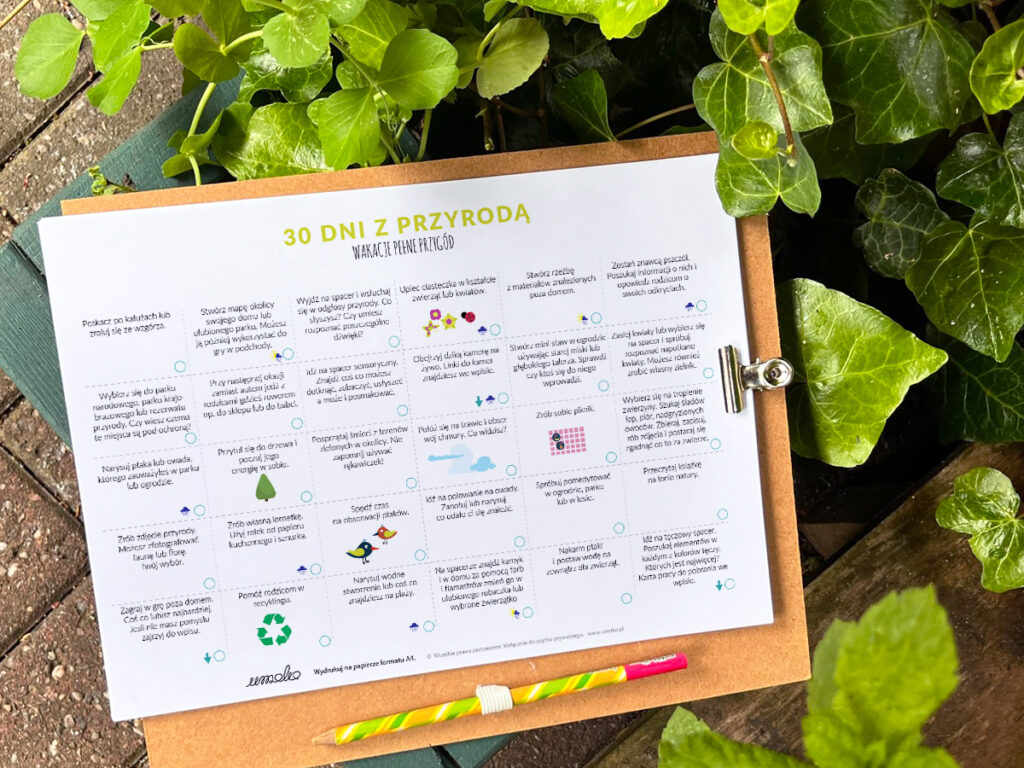 30 dni z przyrodą – karta pracy na wakacje